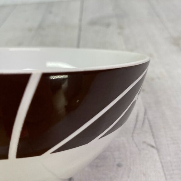 Home Target DUSK Brown Geometric Leaves White Stoneware Soup Cereal Bowls  Set 2 - Picture 12 of 16